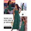 image:imageEkouaer Womens Casual Loose Jumpsuits One Piece Sleeveless Overalls Printed Long Pant Romper Fashion Boho Jumper with PocketFloral Lake Green