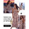 image:imageEkouaer Womens Casual Loose Jumpsuits One Piece Sleeveless Overalls Printed Long Pant Romper Fashion Boho Jumper with PocketFloral Print 2