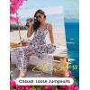 image:imageEkouaer Womens Casual Loose Jumpsuits One Piece Sleeveless Overalls Printed Long Pant Romper Fashion Boho Jumper with PocketFloral Print