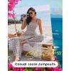 image:imageEkouaer Womens Casual Loose Jumpsuits One Piece Sleeveless Overalls Printed Long Pant Romper Fashion Boho Jumper with PocketFloral Print 3