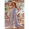 image:imageEkouaer Womens Casual Loose Jumpsuits One Piece Sleeveless Overalls Printed Long Pant Romper Fashion Boho Jumper with PocketFloral Print
