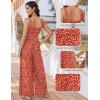 image:imageEkouaer Womens Casual Loose Jumpsuits One Piece Sleeveless Overalls Printed Long Pant Romper Fashion Boho Jumper with PocketFloral Red