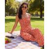 image:imageEkouaer Womens Casual Loose Jumpsuits One Piece Sleeveless Overalls Printed Long Pant Romper Fashion Boho Jumper with PocketFloral Red