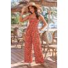 image:imageEkouaer Womens Casual Loose Jumpsuits One Piece Sleeveless Overalls Printed Long Pant Romper Fashion Boho Jumper with PocketFloral Red
