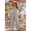 image:imageEkouaer Womens Casual Loose Jumpsuits One Piece Sleeveless Overalls Printed Long Pant Romper Fashion Boho Jumper with PocketFloral White 2