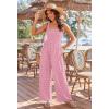image:imageEkouaer Womens Casual Loose Jumpsuits One Piece Sleeveless Overalls Printed Long Pant Romper Fashion Boho Jumper with PocketPink Polka Pots Printed