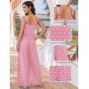 image:imageEkouaer Womens Casual Loose Jumpsuits One Piece Sleeveless Overalls Printed Long Pant Romper Fashion Boho Jumper with PocketPink Polka Pots Printed