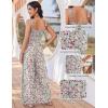 image:imageEkouaer Womens Casual Loose Jumpsuits One Piece Sleeveless Overalls Printed Long Pant Romper Fashion Boho Jumper with PocketWhite Print 2
