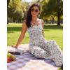 image:imageEkouaer Womens Casual Loose Jumpsuits One Piece Sleeveless Overalls Printed Long Pant Romper Fashion Boho Jumper with PocketWhite Print 2