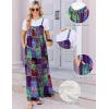 image:imageEkouaer Womens Casual Overalls Boho Floral Loose Wide Leg Jumpsuits Summer Pleated Outfits with PocketsA Blue Boho Print