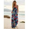 image:imageEkouaer Womens Casual Overalls Boho Floral Loose Wide Leg Jumpsuits Summer Pleated Outfits with PocketsGreen Leaves