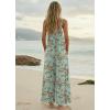 image:imageEkouaer Womens Casual Overalls Boho Floral Loose Wide Leg Jumpsuits Summer Pleated Outfits with PocketsLight Green Floral