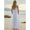 image:imageEkouaer Womens Casual Overalls Boho Floral Loose Wide Leg Jumpsuits Summer Pleated Outfits with PocketsWhite Blue Floral