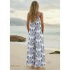 image:imageEkouaer Womens Casual Overalls Boho Floral Loose Wide Leg Jumpsuits Summer Pleated Outfits with PocketsWhite Italian Print