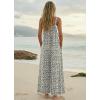 image:imageEkouaer Womens Casual Overalls Boho Floral Loose Wide Leg Jumpsuits Summer Pleated Outfits with PocketsWhite Mini Floral