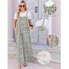 image:imageEkouaer Womens Casual Overalls Boho Floral Loose Wide Leg Jumpsuits Summer Pleated Outfits with PocketsWhite Mini Floral