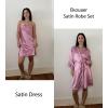 image:imageEkouaer Womens Satin Robe Set Nightgown with Robes Silk Pajama Set 2 Pieces Lingerie Cowl Neck Cami Sleepwear SetsPurple Red