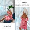 image:imageEkouaer Womens Satin Robe Silk Kimono Bathrobe Bridesmaid Wedding Bridal Party Robes 34 Bell Sleeve Sleepwear SXXLBlush Pink