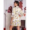 image:imageEkouaer Womens Satin Robe Silk Kimono Bathrobe Bridesmaid Wedding Bridal Party Robes 34 Bell Sleeve Sleepwear SXXLOyster Lemon
