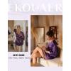 image:imageEkouaer Womens Satin Robe Valentines Lingerie for Women Kimono Bathrobe Short Ruffle Belted Robes Bridesmaids SleepwearDeep Purple