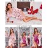 image:imageEkouaer Womens Satin Robe Valentines Lingerie for Women Kimono Bathrobe Short Ruffle Belted Robes Bridesmaids SleepwearLove Rose