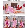 image:imageEkouaer Womens Satin Robe Valentines Lingerie for Women Kimono Bathrobe Short Ruffle Belted Robes Bridesmaids SleepwearPink Bow