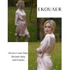 image:imageEkouaer Womens Satin Robes Silk Kimono Bath Robe Short Ruffled Hem Bride Bridesmaid Sleepwear with Pockets01pastel Pink