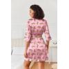 image:imageEkouaer Womens Satin Robes Silk Kimono Bath Robe Short Ruffled Hem Bride Bridesmaid Sleepwear with PocketsPink Cheetah