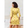 image:imageEkouaer Womens Satin Robes Silk Kimono Bath Robe Short Ruffled Hem Bride Bridesmaid Sleepwear with PocketsTeddy Bear