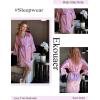 image:imageEkouaer Womens Silk Robe Short Lace Trim Satin Robe 34 Sleeve Sexy Kimono Bride Bathrobe Comfy Sleepwear with PocketsPeach Pink