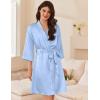image:imageEkouaer Womens Silky Robe Set 2 Piece Satin Nightgown with Robes Bride Bridesmaid Bathrobe Sexy Sleepwear