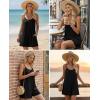 image:imageEkouaer Womens Summer Casual Rompers 2026 Loose Sleeveless Overalls Adjustable Shorts Jumpsuits with Pockets OutfitsBlack