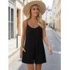 image:imageEkouaer Womens Summer Casual Rompers 2026 Loose Sleeveless Overalls Adjustable Shorts Jumpsuits with Pockets OutfitsBlack