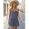 image:imageEkouaer Womens Summer Casual Rompers 2026 Loose Sleeveless Overalls Adjustable Shorts Jumpsuits with Pockets OutfitsBlue
