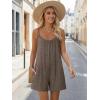 image:imageEkouaer Womens Summer Casual Rompers 2026 Loose Sleeveless Overalls Adjustable Shorts Jumpsuits with Pockets OutfitsBrown