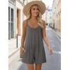 image:imageEkouaer Womens Summer Casual Rompers 2026 Loose Sleeveless Overalls Adjustable Shorts Jumpsuits with Pockets OutfitsDark Grey