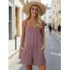 image:imageEkouaer Womens Summer Casual Rompers 2026 Loose Sleeveless Overalls Adjustable Shorts Jumpsuits with Pockets OutfitsFuchsia