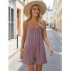 image:imageEkouaer Womens Summer Casual Rompers 2026 Loose Sleeveless Overalls Adjustable Shorts Jumpsuits with Pockets OutfitsFuchsia