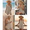 image:imageEkouaer Womens Summer Casual Rompers 2026 Loose Sleeveless Overalls Adjustable Shorts Jumpsuits with Pockets OutfitsKhaki