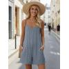 image:imageEkouaer Womens Summer Casual Rompers 2026 Loose Sleeveless Overalls Adjustable Shorts Jumpsuits with Pockets OutfitsLight Blue