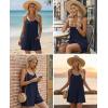 image:imageEkouaer Womens Summer Casual Rompers 2026 Loose Sleeveless Overalls Adjustable Shorts Jumpsuits with Pockets OutfitsNavy Blue
