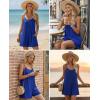 image:imageEkouaer Womens Summer Casual Rompers 2026 Loose Sleeveless Overalls Adjustable Shorts Jumpsuits with Pockets OutfitsRoyal Blue