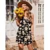 image:imageEkouaer Womens Summer Casual Sleeveless Rompers 2026 Floral Loose Shorts Overalls Adjustable Boho Jumpsuits with PocketsBlack Floral