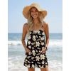 image:imageEkouaer Womens Summer Casual Sleeveless Rompers 2026 Floral Loose Shorts Overalls Adjustable Boho Jumpsuits with PocketsBlack Floral