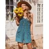 image:imageEkouaer Womens Summer Casual Sleeveless Rompers 2026 Floral Loose Shorts Overalls Adjustable Boho Jumpsuits with PocketsLake Blue Print