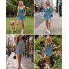 image:imageEkouaer Womens Summer Casual Sleeveless Rompers 2026 Floral Loose Shorts Overalls Adjustable Boho Jumpsuits with PocketsLake Blue Print