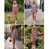 image:imageEkouaer Womens Summer Casual Sleeveless Rompers 2026 Floral Loose Shorts Overalls Adjustable Boho Jumpsuits with PocketsRose Red Floral