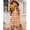image:imageEkouaer Womens Summer Casual Sleeveless Rompers 2026 Floral Loose Shorts Overalls Adjustable Boho Jumpsuits with PocketsYellow Leaves Print