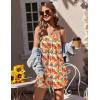 image:imageEkouaer Womens Summer Casual Sleeveless Rompers 2026 Floral Loose Shorts Overalls Adjustable Boho Jumpsuits with PocketsYellow Leaves Print