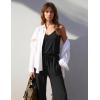 image:imageEkouaer Womens Summer Jumpsuits Dressy Sleeveless Wide Leg Long Pants Rompers Casual One Piece Outfits with PocketsBlack